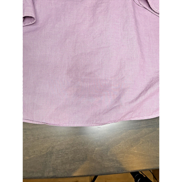 Ralph Lauren Shirt Mens XL 17 1/2 NeckPink White Plaid Dress Classic Fit Preppy - Picture 9 of 9